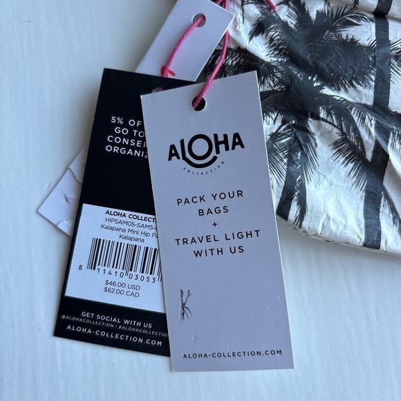 ALOHA COLLECTION Tropical Splash Proof Lightweight Mini Hip Travel Pack Bag - Picture 5 of 10